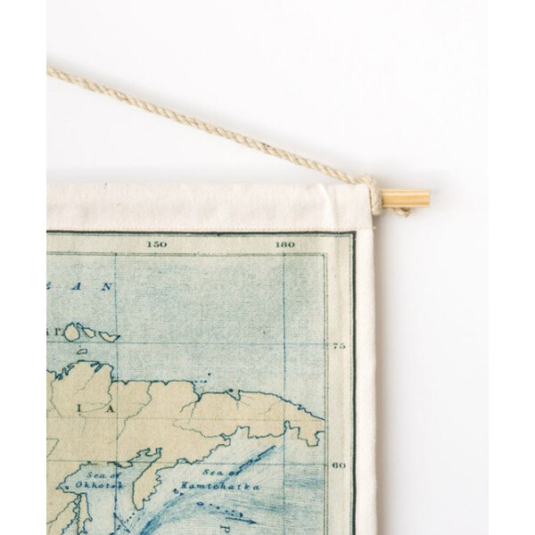 Miss Wood Världskarta Woody Cotton Map Oceans