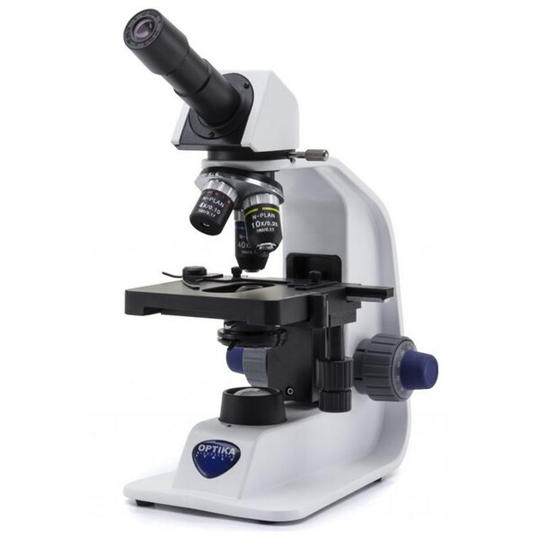 Optika Mikroskop B-152R-PL, mono, platt, uppladdningsbart batteri, 400x