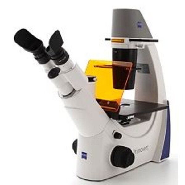 ZEISS Invert mikroskop Primovert trino Ph0, Ph1, Ph2, 40x, 100x, 200x, 400x Cond 0,4, Fluo 470nm