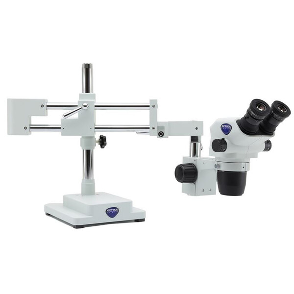 Optika Zoom-stereomikroskop SZO-9, bino, 6.7-45x, överhängande, 2-armad, utan belysning