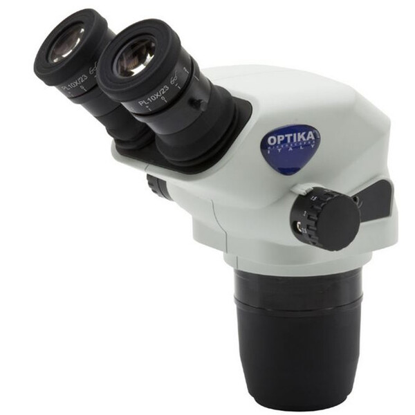 Optika Stereohuvud SZO-B, bino, 6.7x-45x, w.d. 110 mm, Ø 23 mm, click stop