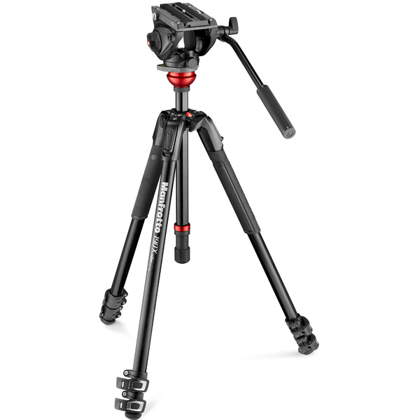 Manfrotto Aluminium-trebensstativ MVH500AH,190X Alu Video Kit