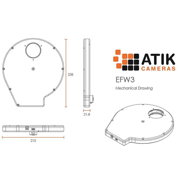 Atik Elektroniskt filterhjul EFW3 7x 2"