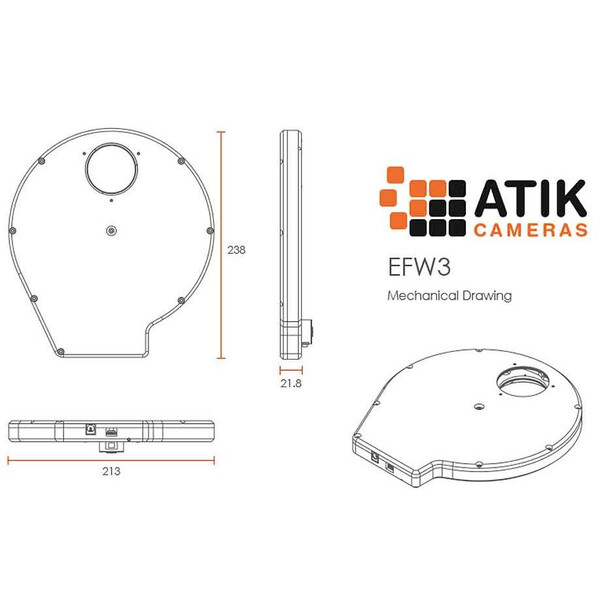 Atik EFW3 7x 2" elektroniskt filterhjul