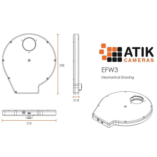 Atik Elektroniskt filterhjul EFW3 7x 50,8mm