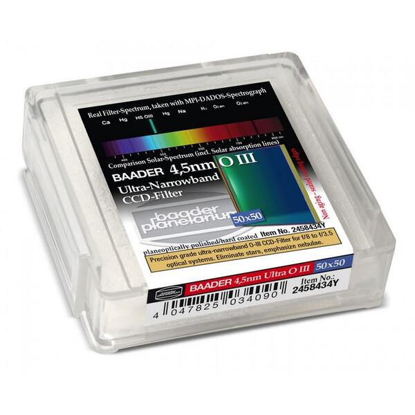 Baader Ultra-Narrowband 4,5nm OIII-filter 50x50mm