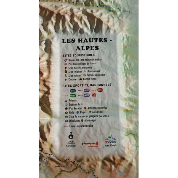 3Dmap Regionkarta Les Hautes Alpes