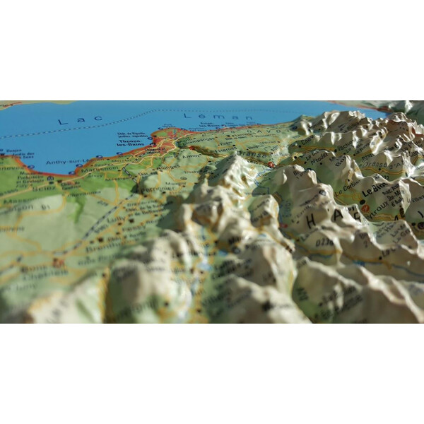 3Dmap Regionkarta La Haute Savoie
