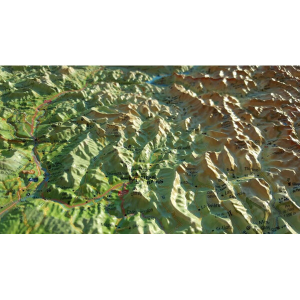 3Dmap Regionkarta Les Alpes-de-Hautes- Provence