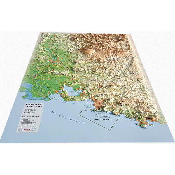 3Dmap Regionkarta Les Massifs de Provence