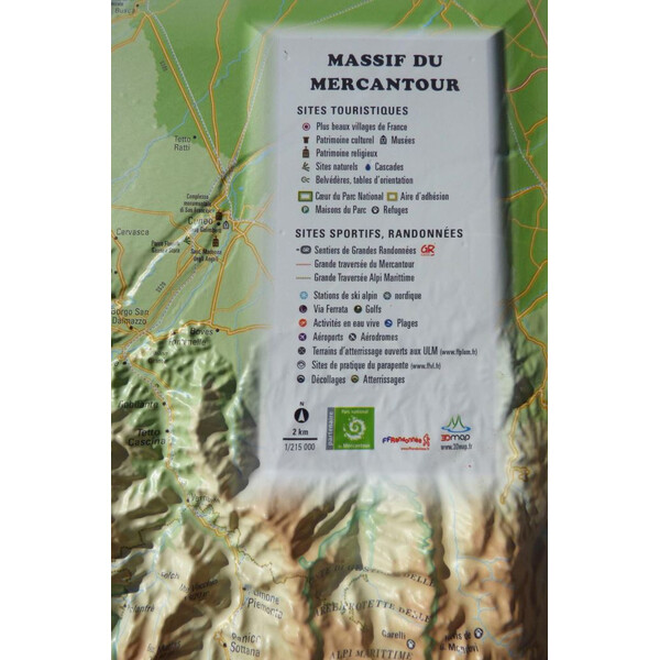 3Dmap Regionkarta Le Massif du Mercantour