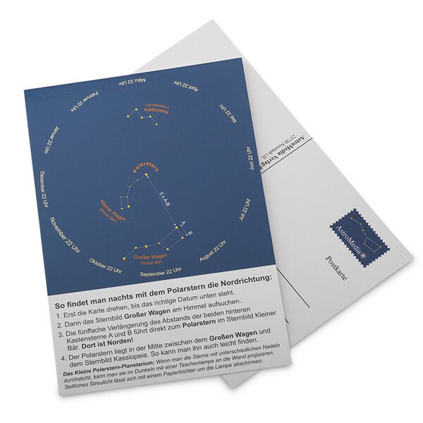 AstroMedia Stjärnkarta Polarsternfinder Postkarte 10 Stück