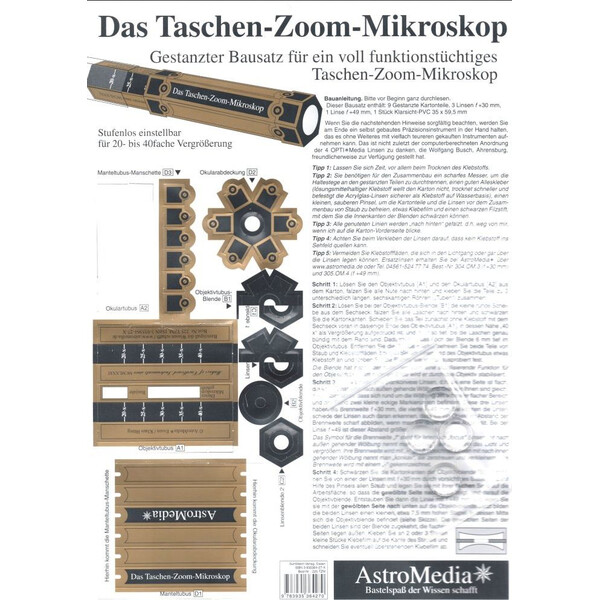AstroMedia Byggsats Taschen-Zoom-Mikroskop