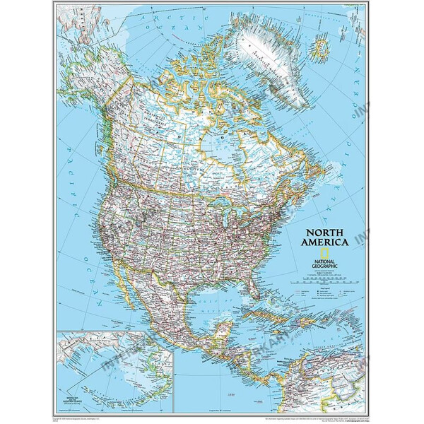 National Geographic Kontinentkarta Amerika politisk ( 61 x 76 cm)