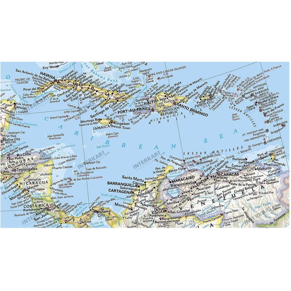National Geographic Kontinentkarta Amerika politisk ( 61 x 76 cm)