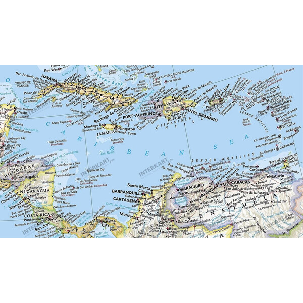 National Geographic Kontinentkarta Nordamerika politisk (91 x 117 cm)