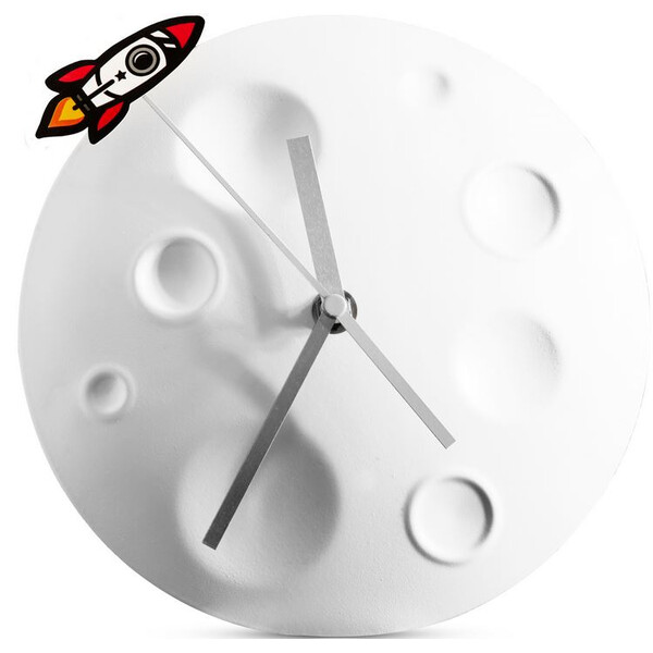 suck UK Klocka Rocket Moon Clock