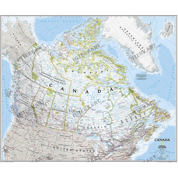 National Geographic Karta Kanada 96 x 81cm