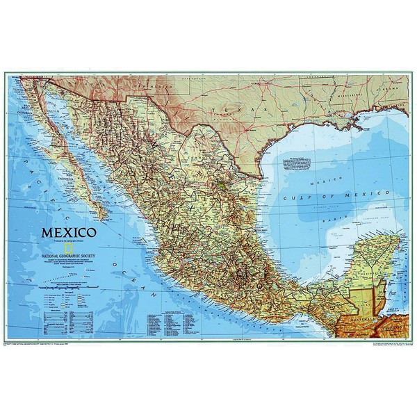 National Geographic Karta Mexico