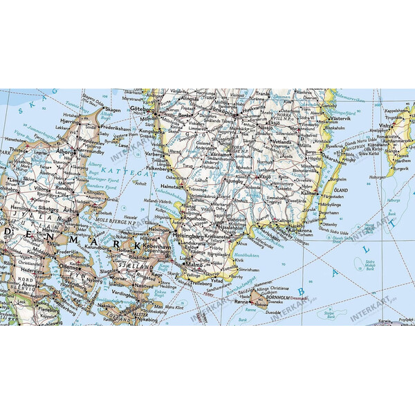 National Geographic Regionkarta Skandinavien