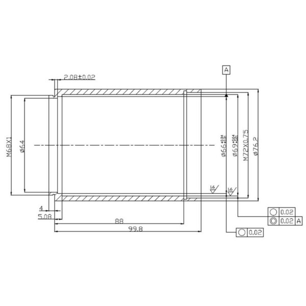 TS Optics Komakorrektor för Newton-teleskop Riccardi design 3"