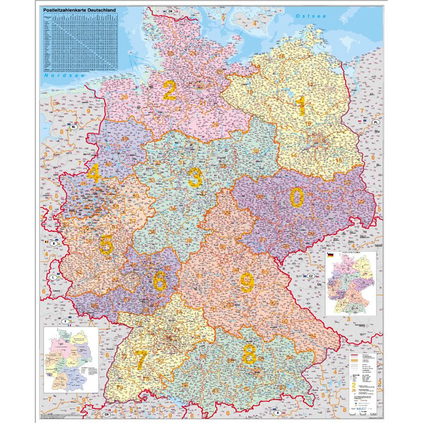 Stiefel Postnummerkarta Tyskland