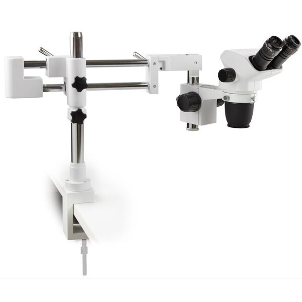 Euromex Zoom-stereomikroskop NZ.1702-BC, 6.5-55x, dubbelarm, bordsklämma, bino