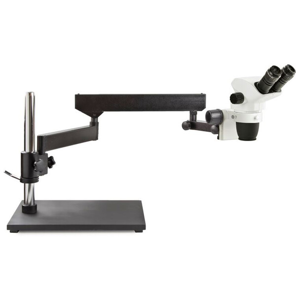 Euromex Zoom-stereomikroskop NZ.1902-AP, 6,7-45x, ledad arm, bordsklämma, bino