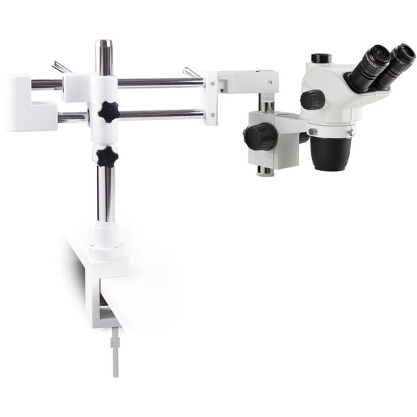 Euromex Zoom-stereomikroskop NZ.1703-BC, 6.5-55x, dubbelarm, bordsklämma, trino