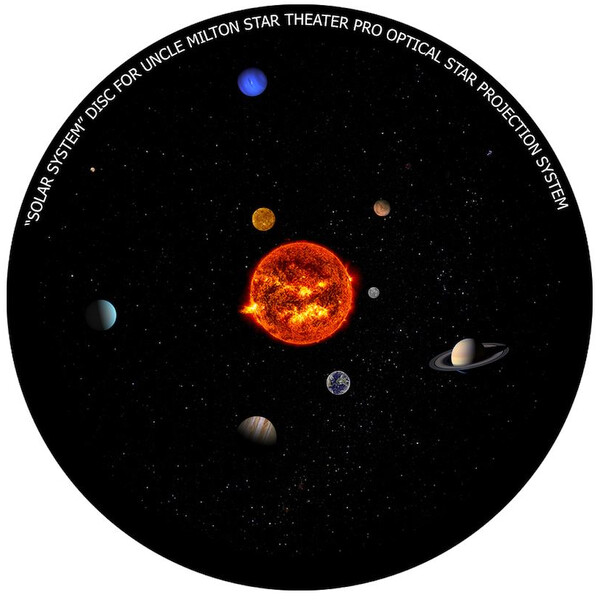 Omegon Slide för Star Theater Pro med motiv Solsystemet