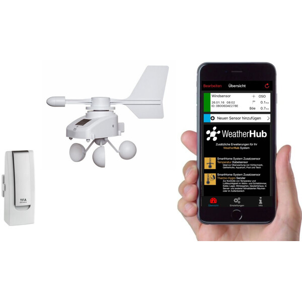 TFA Väderstation WeatherHub startpaket med trådlös vindmätare