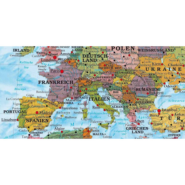 freytag & berndt Politisk världskarta med metallband