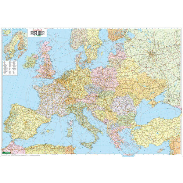 freytag & berndt Kontinentkarta Europa (127 x 90 cm)