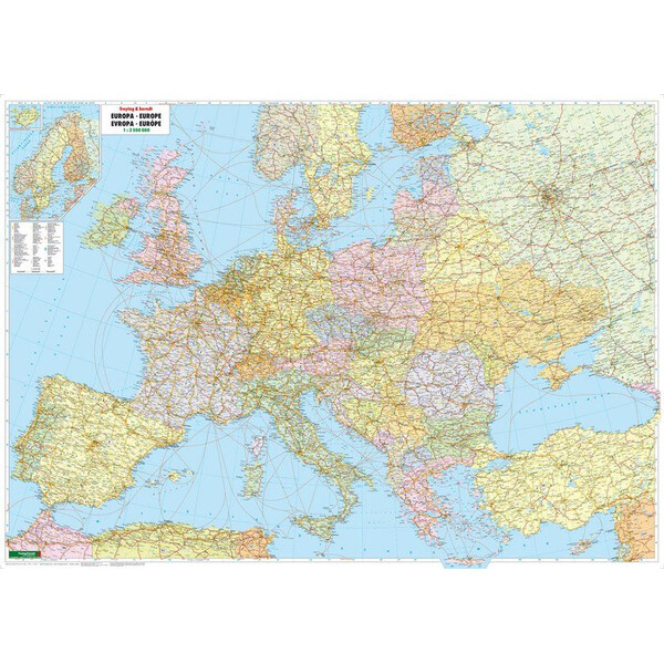 freytag & berndt Kontinentkarta Europa (127 x 90 cm)