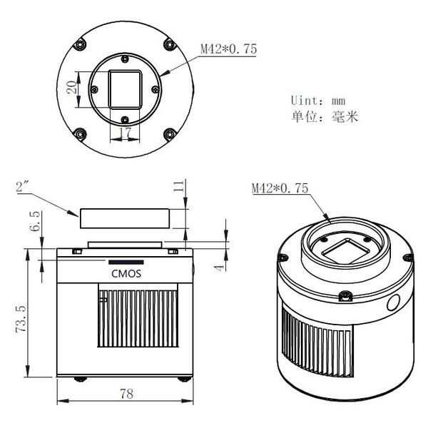 ZWO Kamera ASI 533 MM Pro Mono