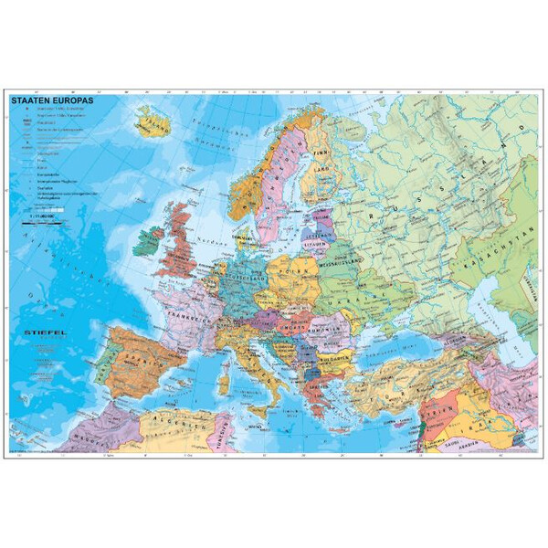 Stiefel Kontinentkarta Europa politiskt