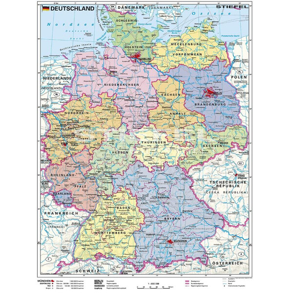 Stiefel Karta Deutschland politisch