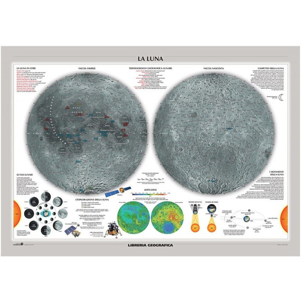 Libreria Geografica Poster Marte/ Luna