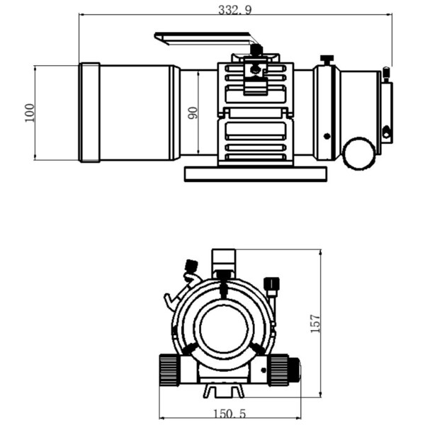Omegon Apokromatisk refraktor Pro APO AP 76/342 Triplet ED OTA