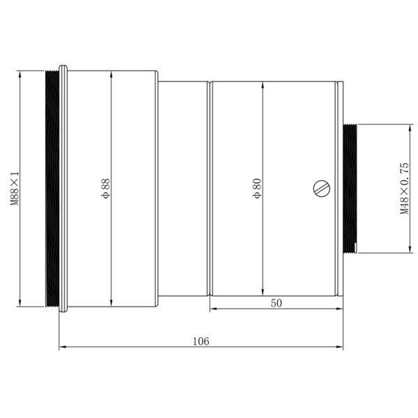 Omegon Pro Reducer 0,74x för 140/910 Triplet APO