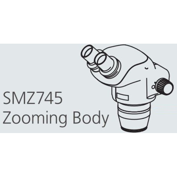 Nikon Stereohuvud SMZ745 Stereo Zoom Head, bino, 6.7-50x, ratio 7.5:1, 52-75 mm, 45°, WD 115 mm