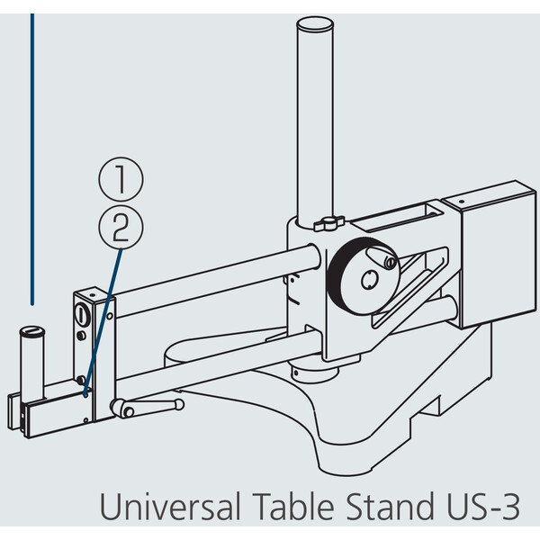 Nikon US-3, dubbelarmat universalstativ, för C-FMAN eller SM fokuseringsmontering