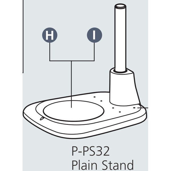 Nikon Pelarstativ P-PS32 Plain Base for incident light with pillar