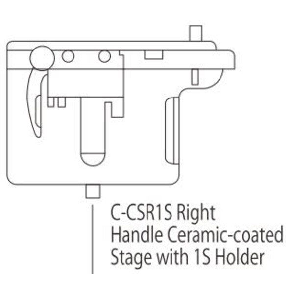 Nikon C-CSR1S Keramiskt mikroskopstativ med höger handtag och 1S-hållare