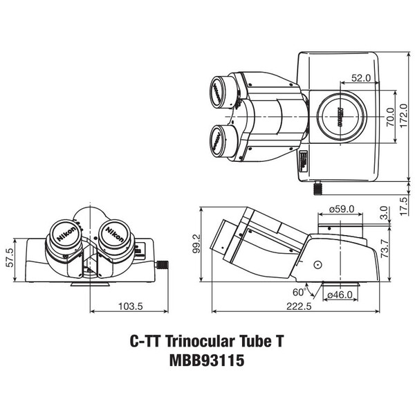 Nikon C-TT Trinokulärt rör T