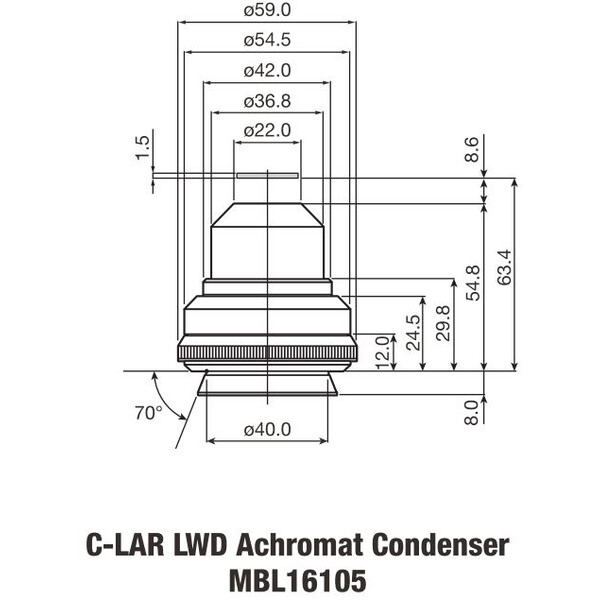 Nikon LWD Achromat kondensor A.A. 10 mm