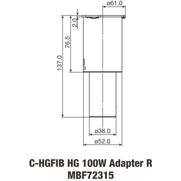 Nikon C-HGFIB HG 100W ADP Adapter för ljusfiber