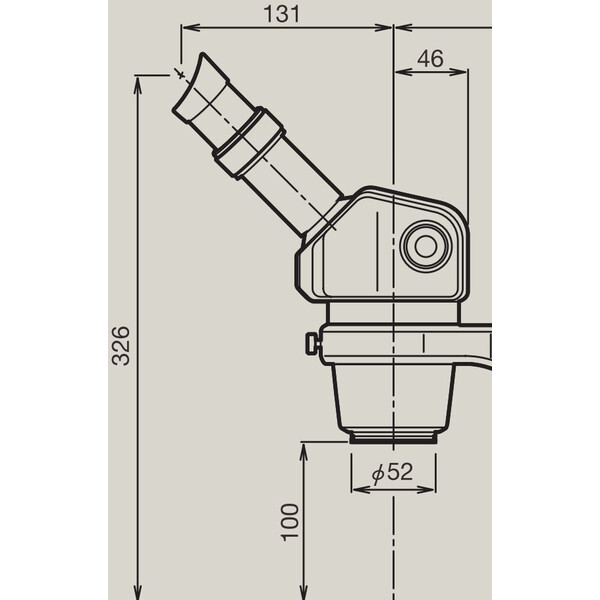 Nikon Zoom-stereomikroskop SMZ445, bino, 0,8x-3,5x, 45°, FN21, B.D.100mm, enarmsstativ
