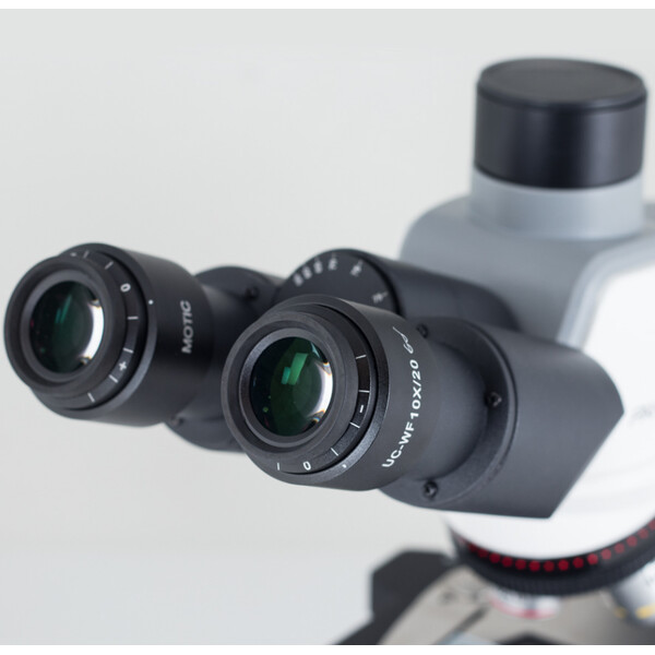 Motic Motiskt mikroskop Panthera E2, trinokulär, HF, Infinity, plan achro., 40x-1000x, fast Koehl.LED