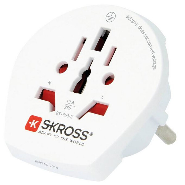 Skross Strömförsörjningsenhet Reseadapter World till Europe